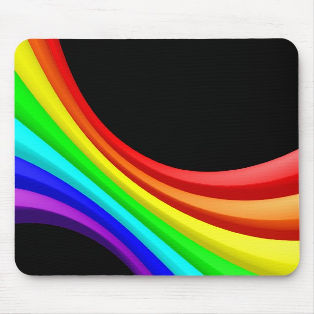 Spectrum Curve 3d - Black Mouse Pad (Front)