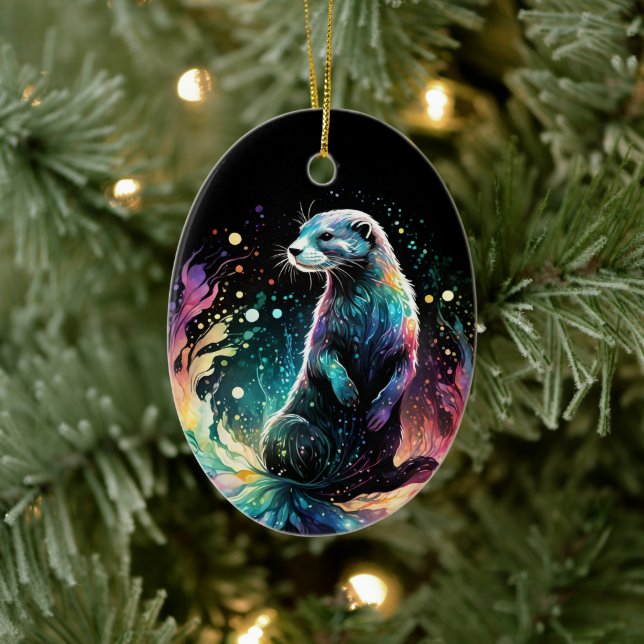 Spectrum Edge: The Otters Glow Ceramic Ornament (Tree)