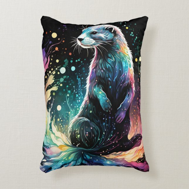Spectrum Edge: The Otters Glow Decorative Cushion (Front(Vertical))
