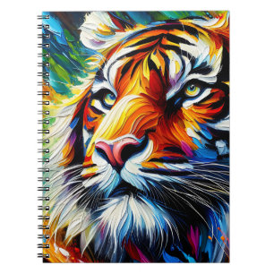 Spectrum Hunter – Vivid Tiger Portrait Notebook