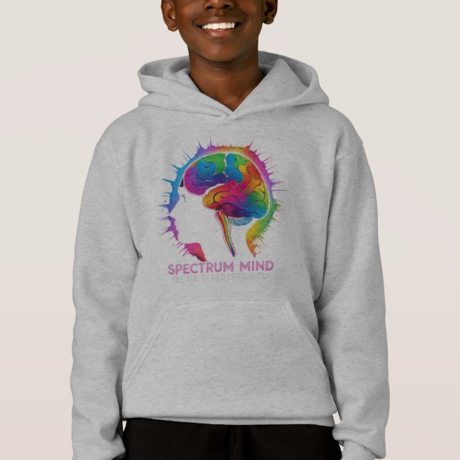 Spectrum Mind – Colourful Brain Neurodiversity Art (Front)