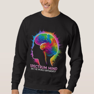Spectrum Mind – Colourful Brain Neurodiversity Art Sweatshirt