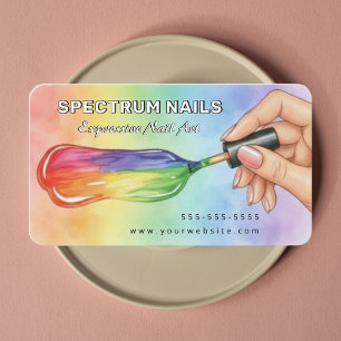Spectrum Nails Artist Expressive Manicurist Art Business Card