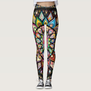 Spectrum of  colour mandala leggings