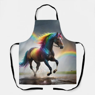 Spectrum of Grace: Rainbow Horse Beneath Rainbows Apron