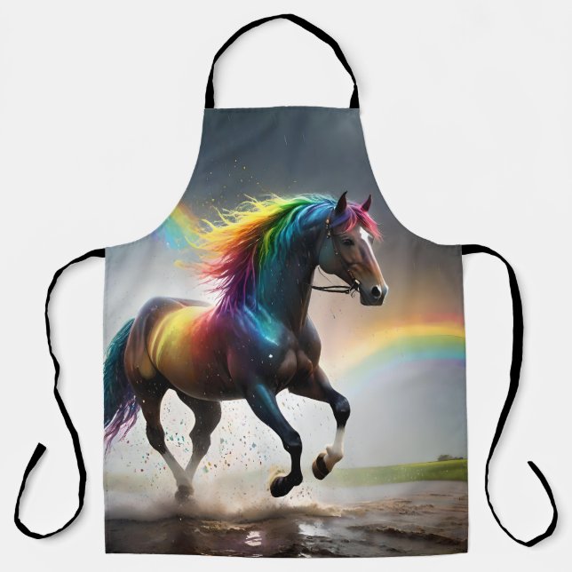 Spectrum of Grace: Rainbow Horse Beneath Rainbows Apron (Front)