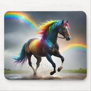 Spectrum of Grace: Rainbow Horse Beneath Rainbows Mouse Pad