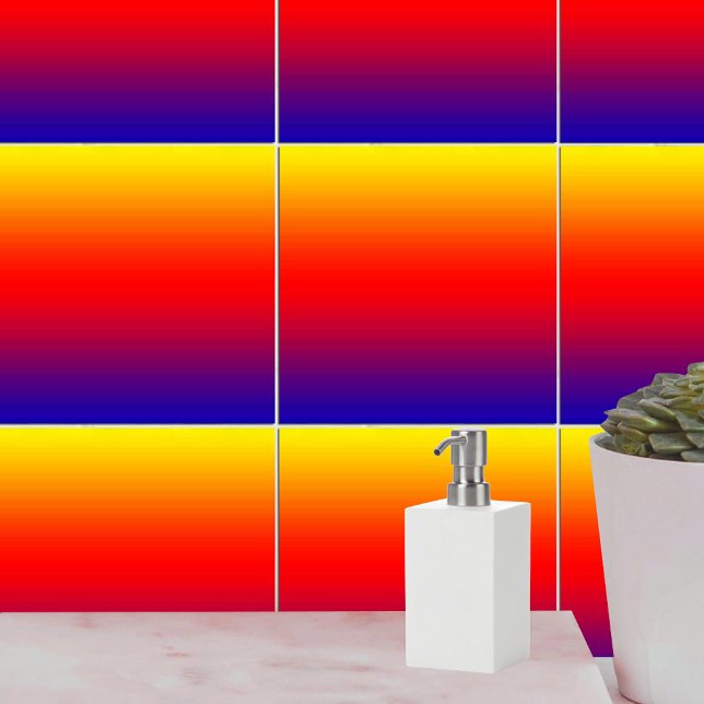 Spectrum of Horizontal Colours -1 Tile (Spectrum of Horizontal Colors -1 Tile)