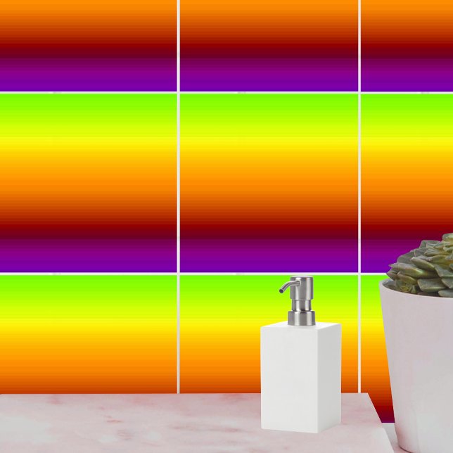 Spectrum of Horizontal Colours -3 Ceramic Tile (Spectrum of Horizontal Colors -3 Ceramic Tile)