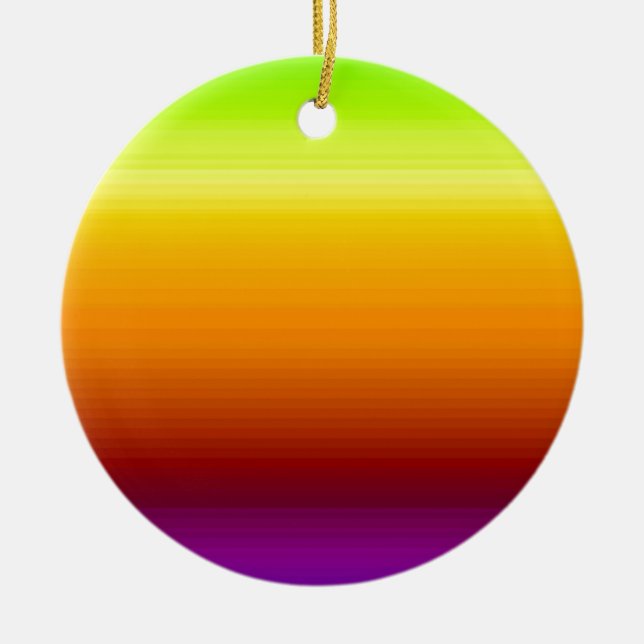 Spectrum of Horizontal Colours -3 Ceramic Tree Decoration (Front)