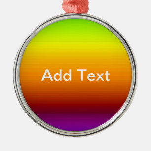 Spectrum of Horizontal Colours -3 Metal Ornament