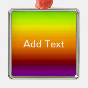 Spectrum of Horizontal Colours -3 Metal Ornament