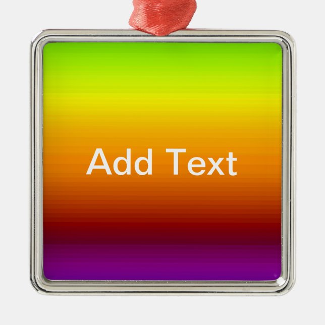 Spectrum of Horizontal Colours -3 Metal Ornament (Front)