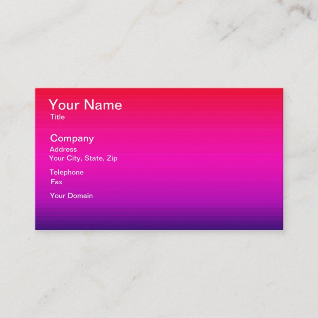 Spectrum of Horizontal Colours - 4 Business Card (Front)