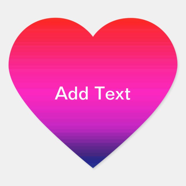 Spectrum of Horizontal Colours - 4 Heart Sticker (Front)