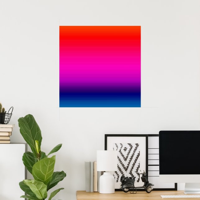 Spectrum of Horizontal Colours - 4 Poster (Home Office)