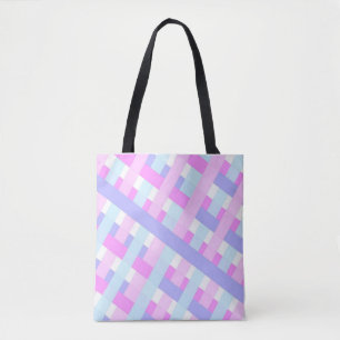 Spectrum of pink colour and line tote bag