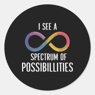Spectrum Of Possibilities - Embracing Autism Aware Classic Round Sticker