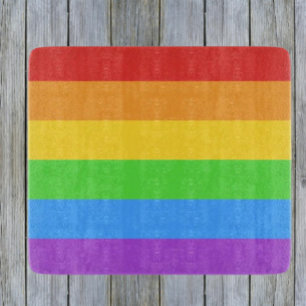 Spectrum of Pride Glass Cutting Board