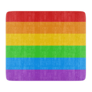 Spectrum of Pride Glass Cutting Board