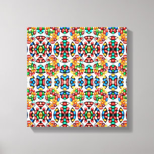 Spectrum of Sweetness: Jelly Beans in Technicolor Canvas Print