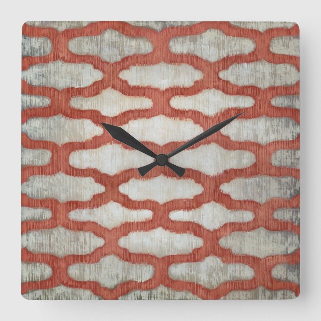 Spectrum Symmetry VI Square Wall Clock (Front)