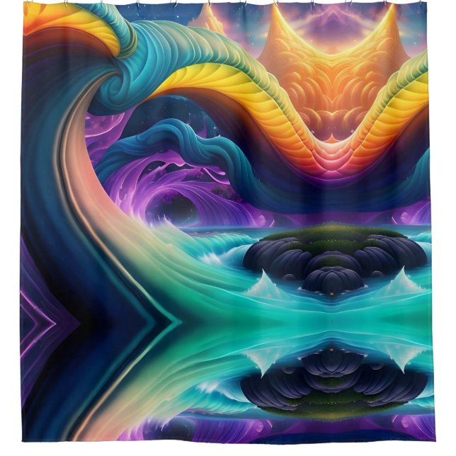 Spectrum Waterfall 4 Shower Curtain (Front)