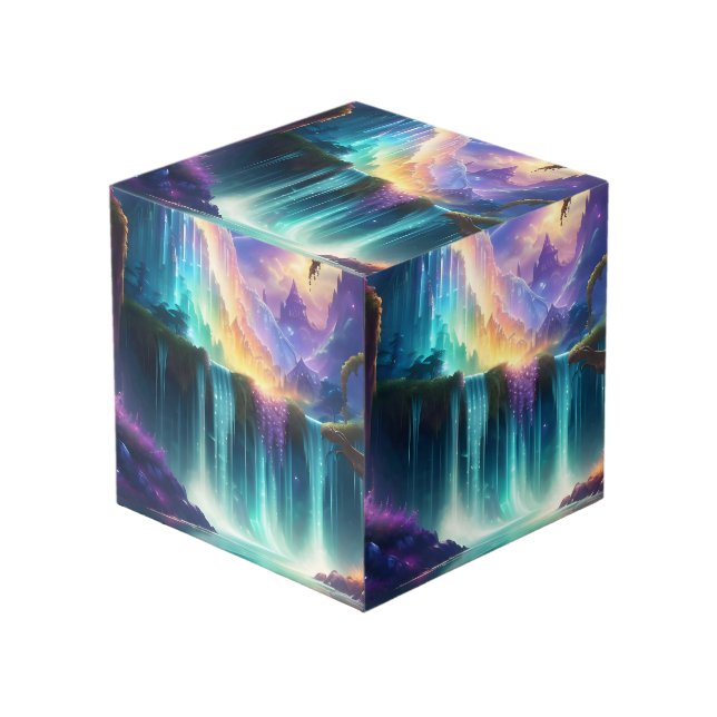 Spectrum Waterfall Castle Lake Cube (Front Angled)