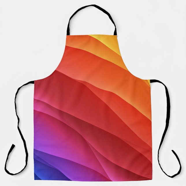 Spectrum waves. Abstract colourful backgroundcolor Apron (Front)