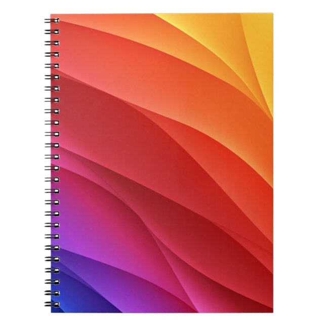 Spectrum waves. Abstract colourful backgroundcolor Notebook (Front)