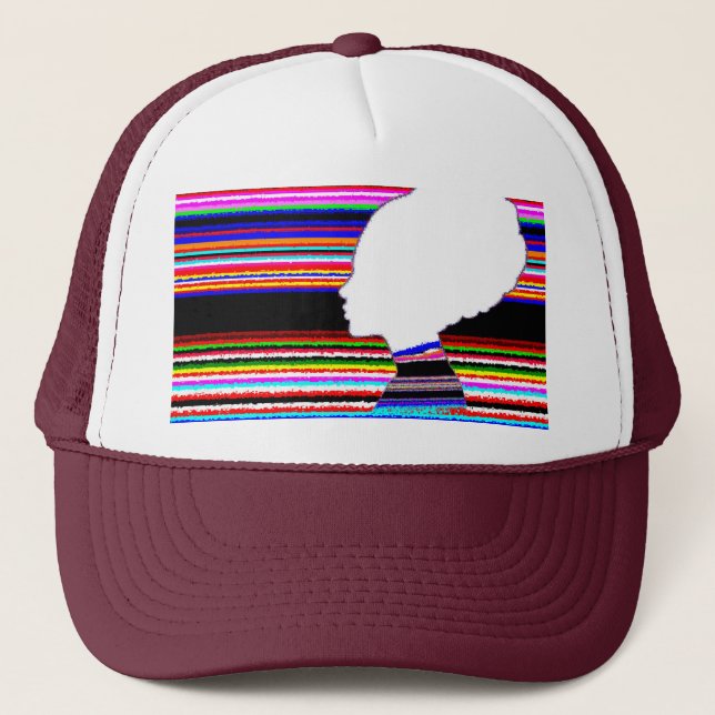 Spectrum White Profile – Pop Art Trucker Hat (Front)