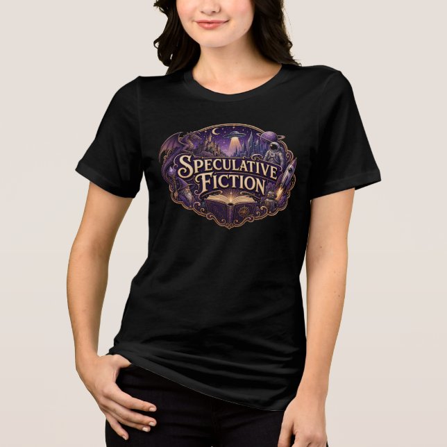 Speculative Fiction Lovers Tri-Blend Shirt (Front)