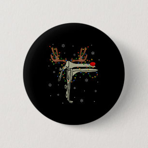 Speculum Reindeer Xmas Light Medical Ob Gyn Nurse 6 Cm Round Badge