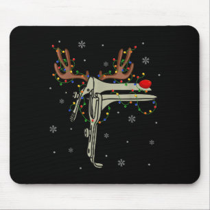 Speculum Reindeer Xmas Light Medical Ob Gyn Nurse Mouse Pad