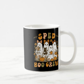 Sped Boo Crew Preppy Halloween Floral Ghost Teache Coffee Mug