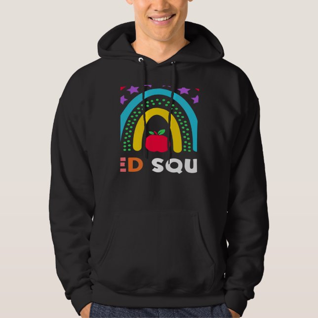 Sped Crew Rainbow Special Education Teacher Back T Hoodie (Front)