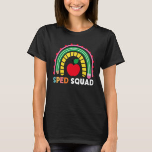 Sped Crew Rainbow Special Education Teacher Back T T-Shirt