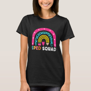 Sped Crew Rainbow Special Education Teacher Back T T-Shirt
