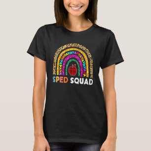 Sped Crew Rainbow Special Education Teacher Back T T-Shirt