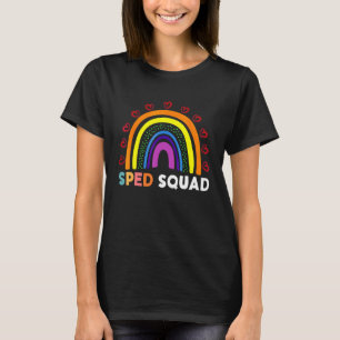 Sped Crew Rainbow Special Education Teacher Back T T-Shirt