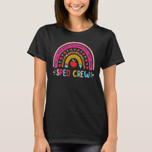 SPED Crew Squad Boho Rainbow Special Education Tea T-Shirt