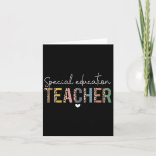Sped Ed Special Education Teacher Sped Leopard Boh Card