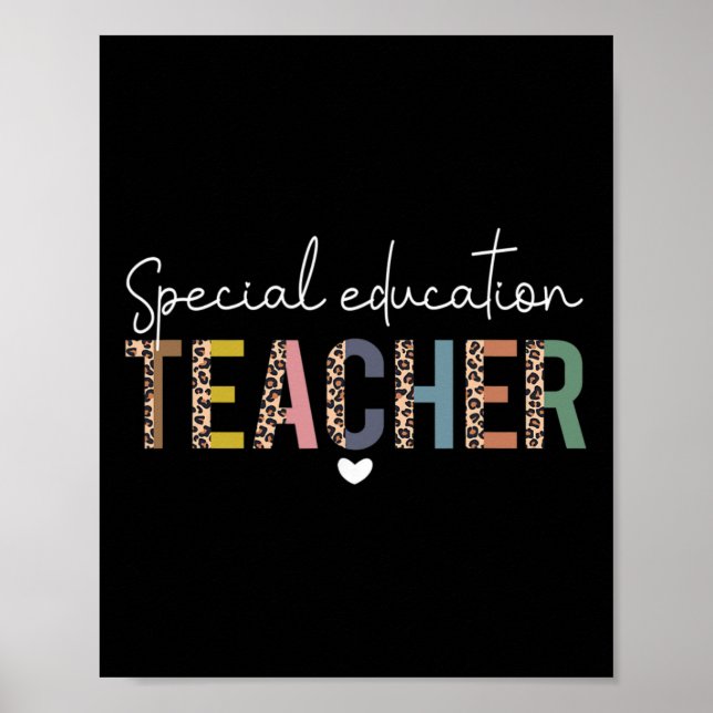 Sped Ed Special Education Teacher Sped Leopard Boh Poster (Front)
