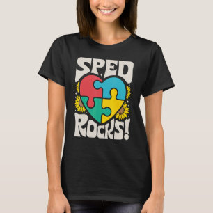 SPED Rocks Special Education Teacher Speducator Wo T-Shirt