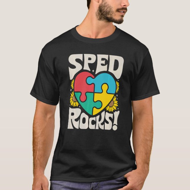 SPED Rocks Special Education Teacher Speducator Wo T-Shirt (Front)