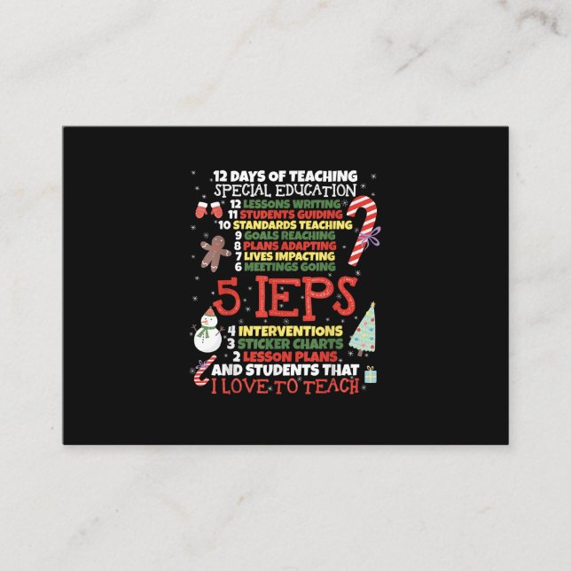 SPED School Tee Funny Special Education Teacher Enclosure Card (Front)