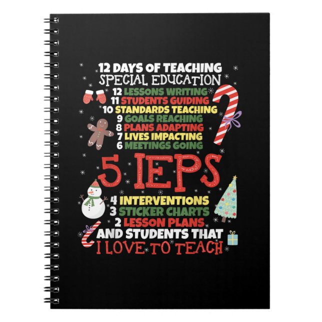 SPED School Tee Funny Special Education Teacher Notebook (Front)