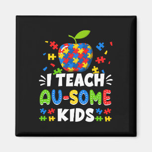Sped Special Education I Teach Au-some Kids Rainbo Magnet