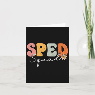 Sped Squad Back To School Special Education 1st Da Card