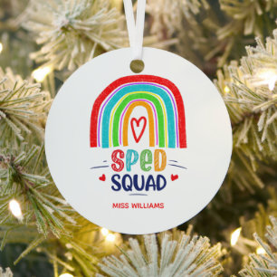 SPED Squad Colourful Modern Rainbow  Metal Tree Decoration